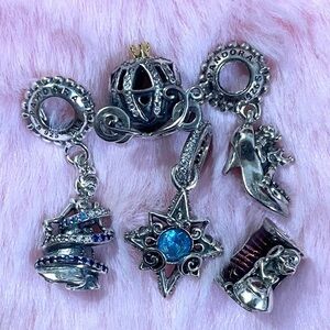 5 S925 ALE Sterling Silver Disney Cinderella Charm Bracelet Pandora Compatible